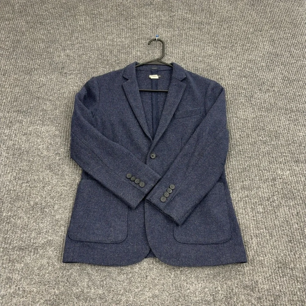 J Crew Crewcuts Blazer Boys 12 Blue Wool Thompson Jacket School Formal Preppy